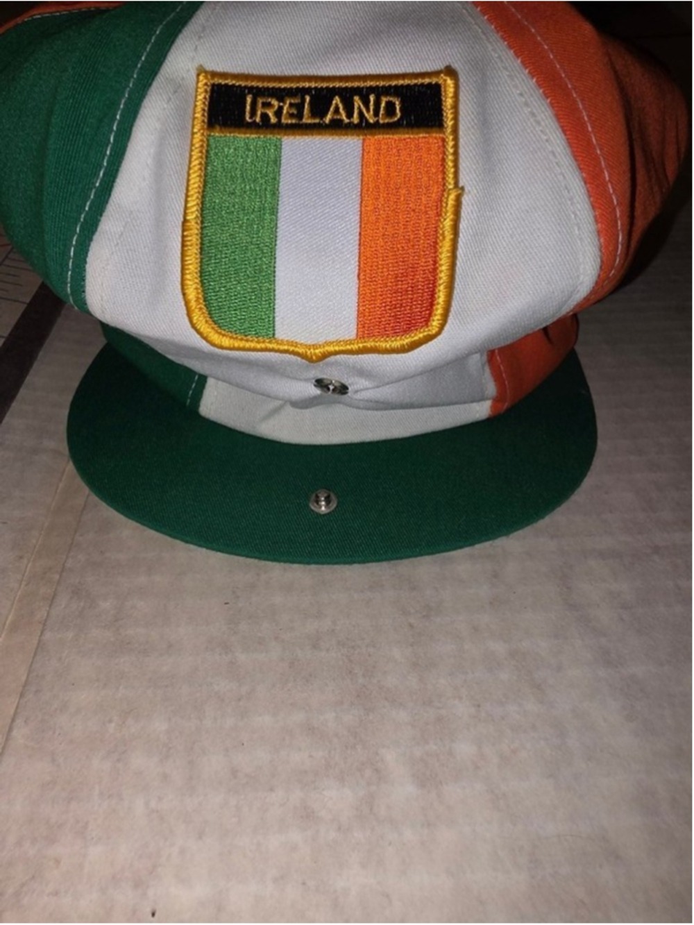 Ireland Patch & Colors Newsboy Snapback Vintage Made In USA w/union label!! EUC - Picture 2 of 10